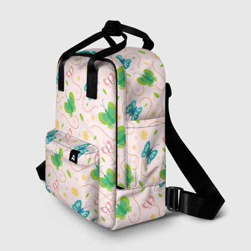 Женский рюкзак 3D с принтом Прекрасные бабочки, фото на моделе #1