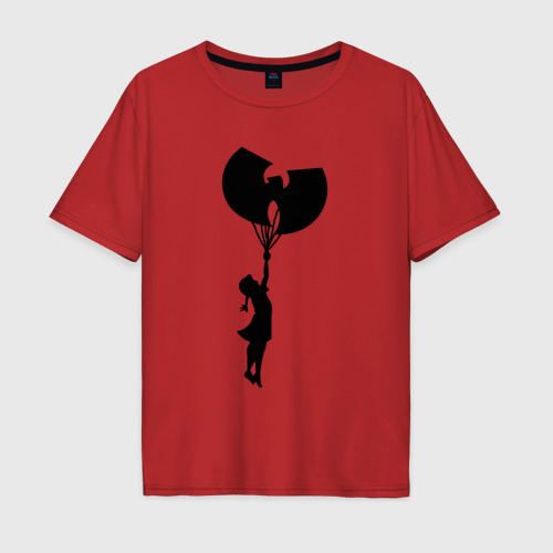 Мужская футболка хлопок Oversize с принтом Wu Tang girl, вид спереди #2
