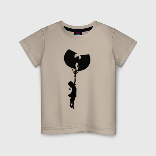Детская футболка хлопок с принтом Wu Tang girl, вид спереди #2
