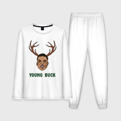 Мужская пижама с лонгсливом хлопок Young buck