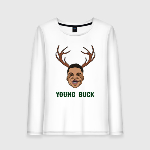 Женский лонгслив хлопок Young buck, цвет белый