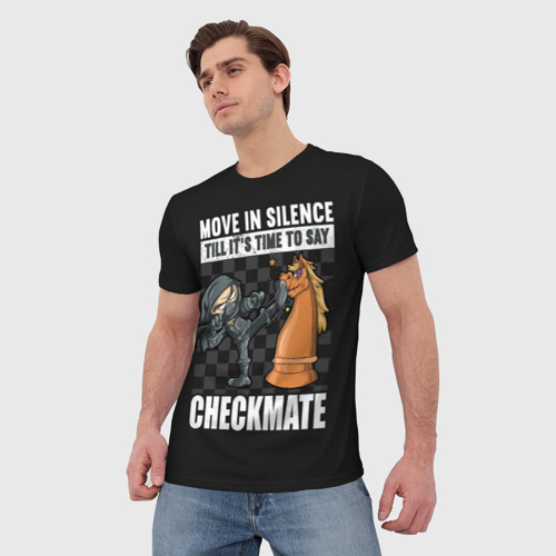 Мужская футболка 3D Checkmat от ниндзя, цвет 3D печать - фото 3