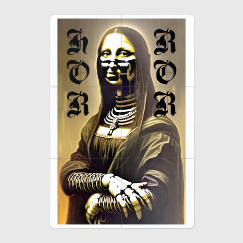 Магнитный плакат 2Х3 Mona Lisa - horror - gothic - neural network