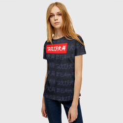 Женская футболка 3D Элита иероглифами - фото 2