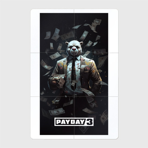 Магнитный плакат 2Х3 Pay Day 3 white bear