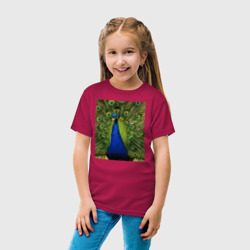 Детская футболка хлопок Павлин на природе - фото 2