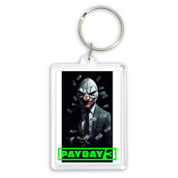 Брелок прямоугольный 35*50 Payday 3 mask