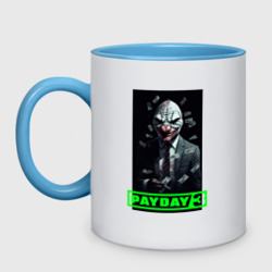 Кружка двухцветная Payday 3 mask