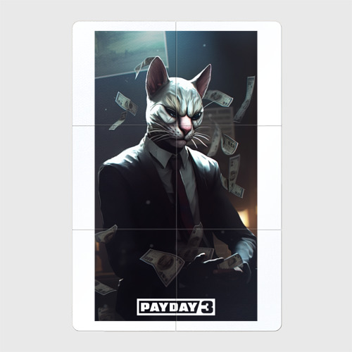 Магнитный плакат 2Х3 Payday 3 white cat