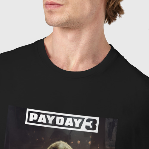 Мужская футболка хлопок Payday 3 gorilla, цвет черный - фото 6