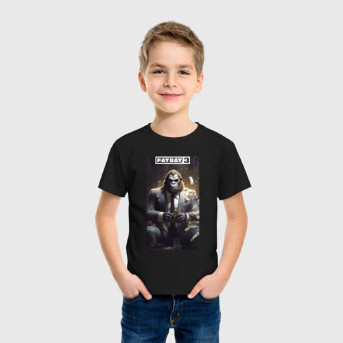 Детская футболка хлопок Payday 3 gorilla, цвет черный - фото 3
