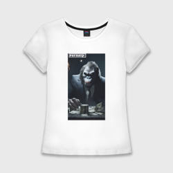 Женская футболка хлопок Slim Payday 3 gorilla with money
