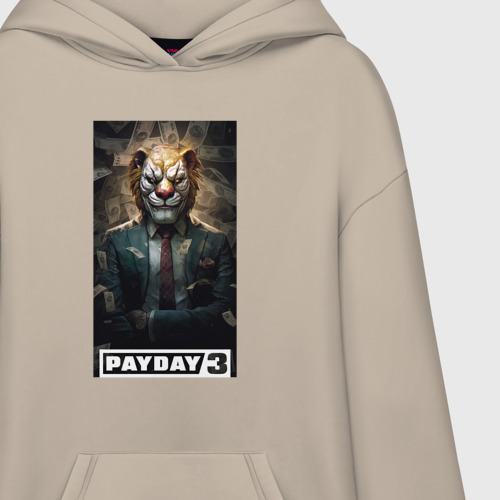 Худи SuperOversize хлопок Lion Payday 3, цвет миндальный - фото 3