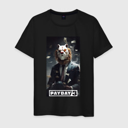 Payday 3 lion mask – Футболка из хлопка с принтом купить со скидкой в -20%