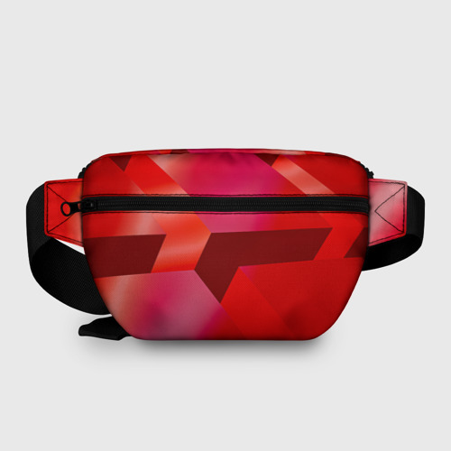 Поясная сумка 3D Красная геометрия - фото 2