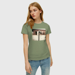 Женская футболка хлопок Страус на ферме - фото 2