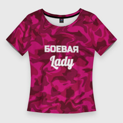 Женская футболка 3D Slim Боевая Lady