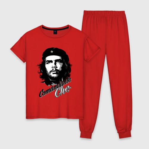 Женская пижама хлопок Comandante Che, цвет красный