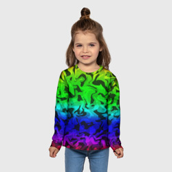 Детский лонгслив 3D Камуфляж спектр - фото 2
