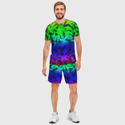 Мужской костюм с шортами 3D Камуфляж спектр - фото 2
