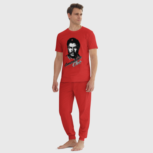 Мужская пижама хлопок Comandante Che Guevara, цвет красный - фото 5