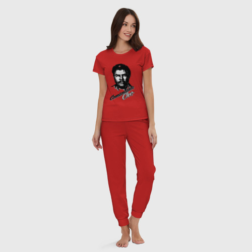 Женская пижама хлопок Comandante Che Guevara, цвет красный - фото 5