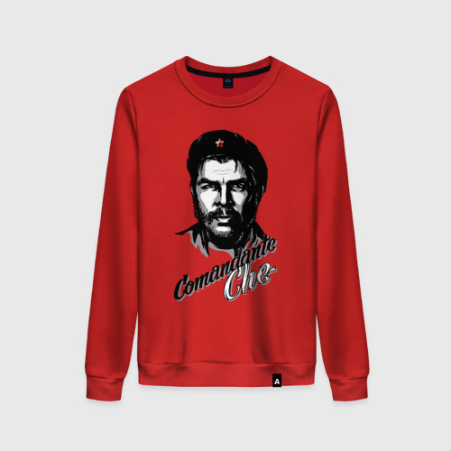 Женский свитшот хлопок Comandante Che Guevara, цвет красный