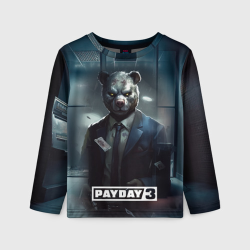 Детский лонгслив 3D Payday 3 bear, цвет 3D печать