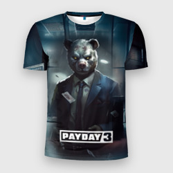 Мужская футболка 3D Slim Payday 3 bear
