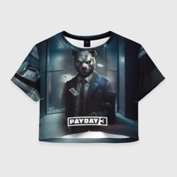 Женская футболка Crop-top 3D Payday 3 bear