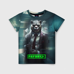 Детская футболка 3D Payday 3 crazy bear