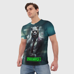 Мужская футболка 3D Payday 3 crazy bear - фото 2