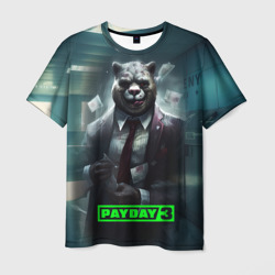 Мужская футболка 3D Payday 3 crazy bear