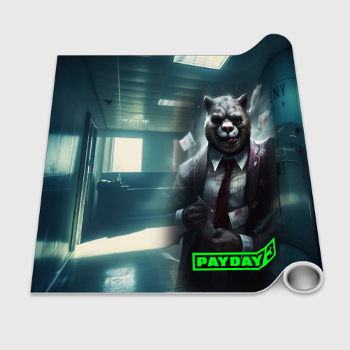 Бумага для упаковки 3D Payday 3 crazy bear - фото 2