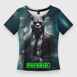 Женская футболка 3D Slim Payday 3 crazy bear