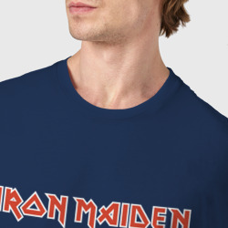 Футболка с принтом Iron Maiden: Killers для мужчины, вид на модели спереди №4. Цвет основы: темно-синий