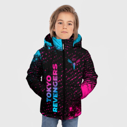 Зимняя куртка для мальчиков 3D Tokyo Revengers - neon gradient: надпись, символ - фото 2