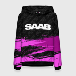 Женская толстовка 3D Saab pro racing: символ сверху