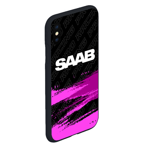 Чехол для iPhone XS Max матовый Saab pro racing: символ сверху - фото 3