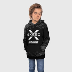 Детская толстовка 3D Exeed Speed на темном фоне со следами шин - фото 2