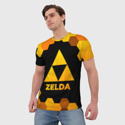 Мужская футболка 3D Zelda - gold gradient - фото 2