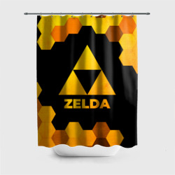 Штора 3D для ванной Zelda - gold gradient