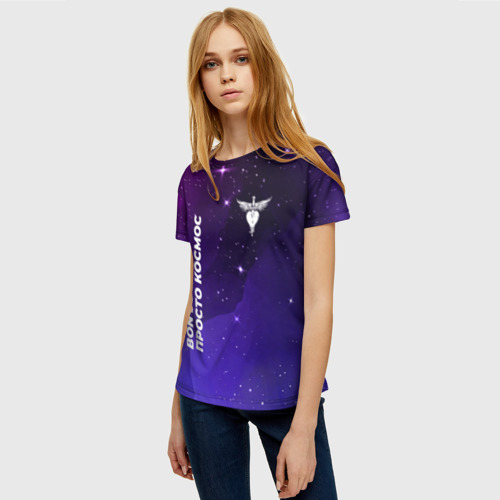 Женская футболка 3D с принтом Bon Jovi просто космос, фото на моделе #1