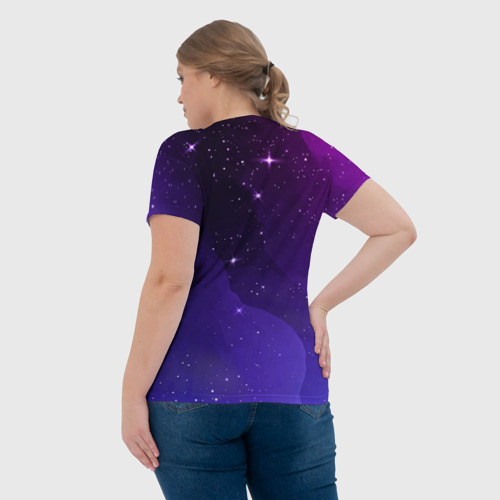 Женская футболка 3D с принтом Bon Jovi просто космос, вид сзади #2