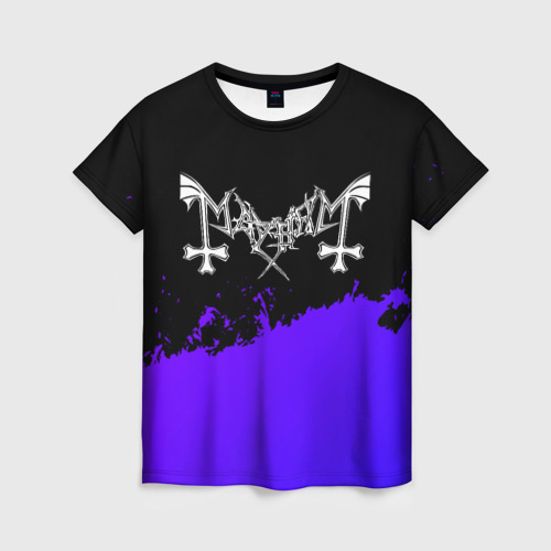 Женская футболка 3D Mayhem purple grunge, цвет 3D печать