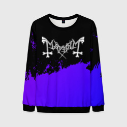 Мужской свитшот 3D Mayhem purple grunge