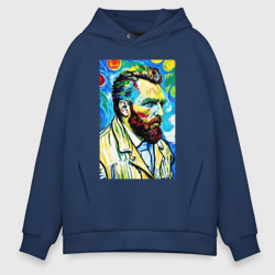 Мужское худи Oversize хлопок Vincent van Gogh - self-portrait - expressionism