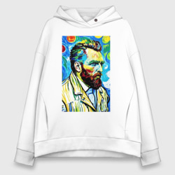 Женское худи Oversize хлопок Vincent van Gogh - self-portrait - expressionism