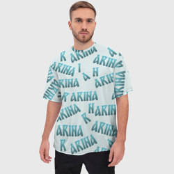 Мужская футболка oversize 3D Арина - текст паттерн - фото 2