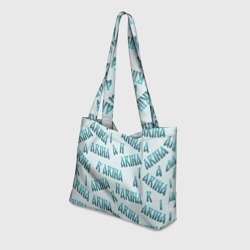 Пляжная сумка 3D Арина - текст паттерн - фото 2
